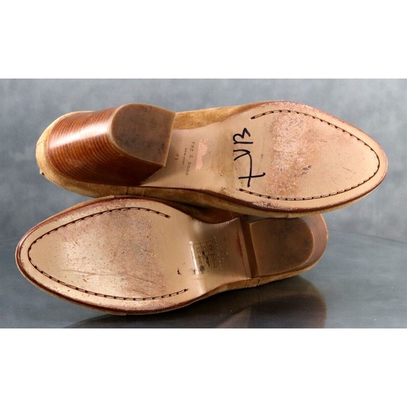 Rag & Bone Margot $325 Women's Ankle Booties Boots Size EU 41 US 11 Suede Tan - Picture 11 of 13